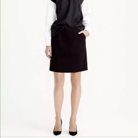 N W/O Tag JCrew A-Line Mini Skirt In Bonded Crepe B4761 Size 6 - Picture 2 of 11